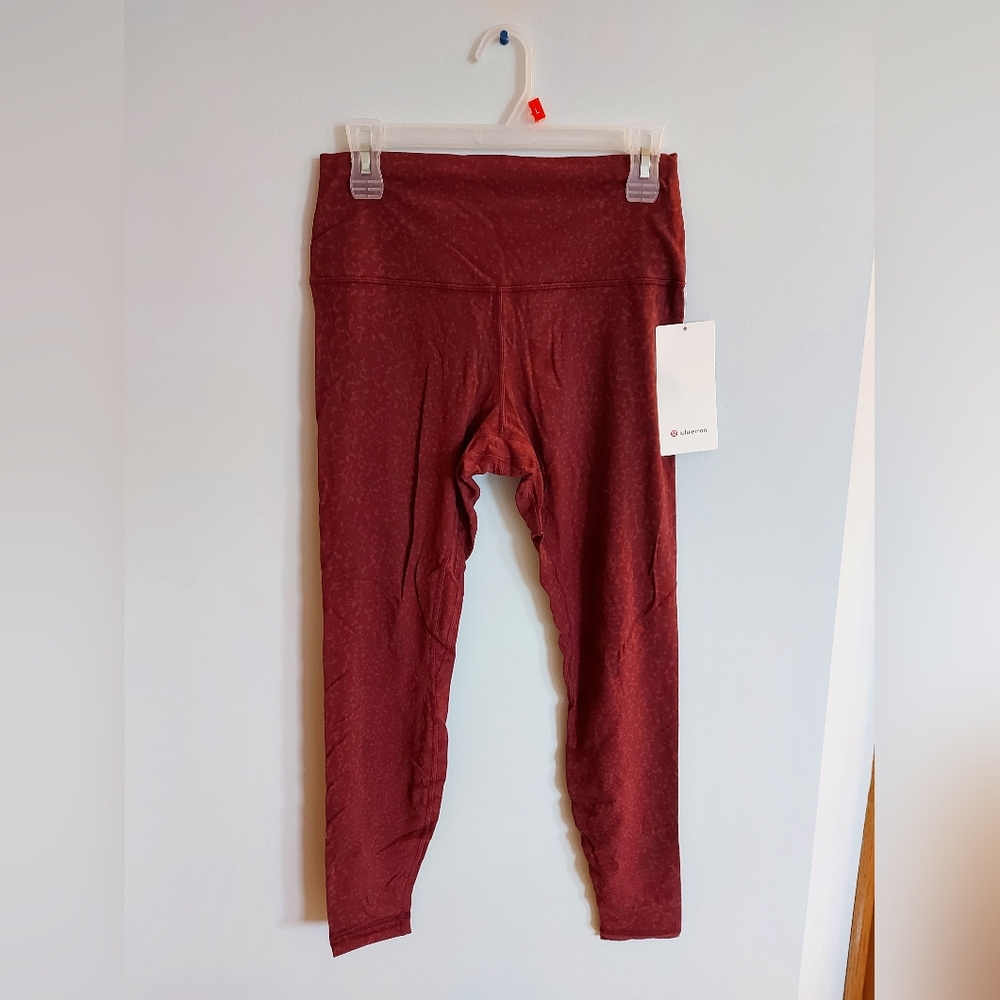 NWT Lululemon Align Pant 28" *Engineer Print City Camo Chianti Size 10